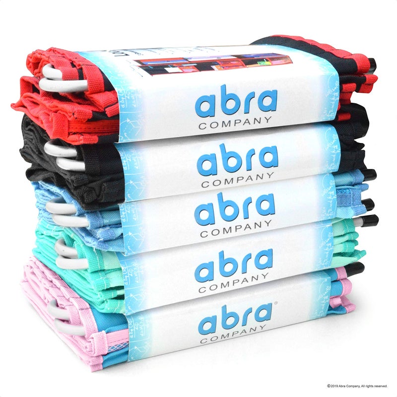 ABRAÂ® 2 Shelf Hanging Locker Organizer for School, Work, Gym, Storage | Deep Shelves 6.5â€x 9â€| Eco-Friendly Fabric Healthy for Children (Black/Red) - Image 5